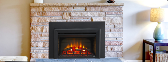 Electric Fireplace Insert by SimpliFire in a traditional family home
