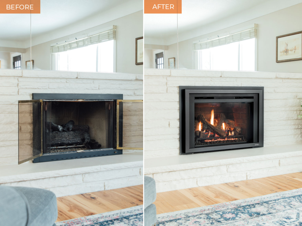 Gas fireplace insert replacement