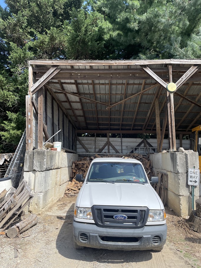 firewood storage lean-to