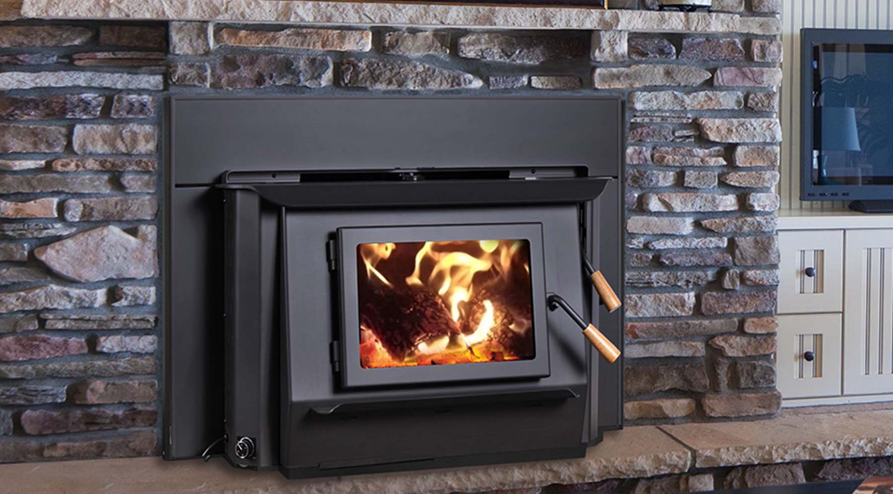 blaze king princess 29 wood fireplace insert in living room