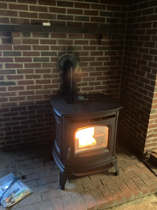 basement pellet stove installation replacement