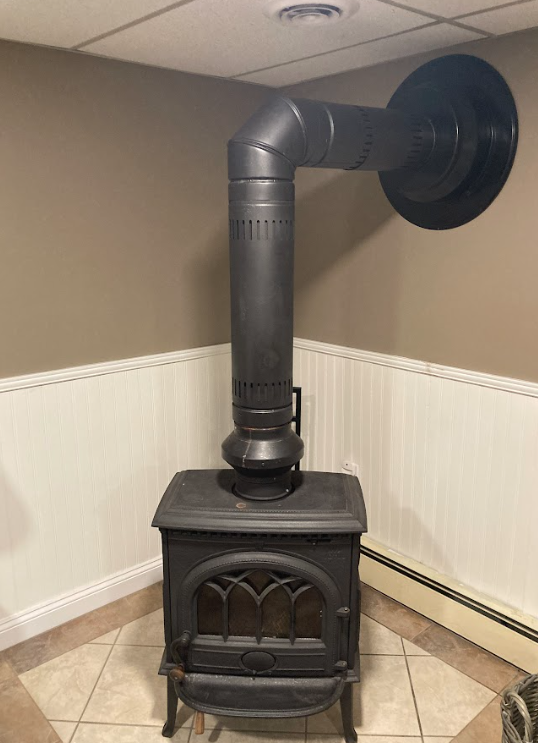 basement wood stove example