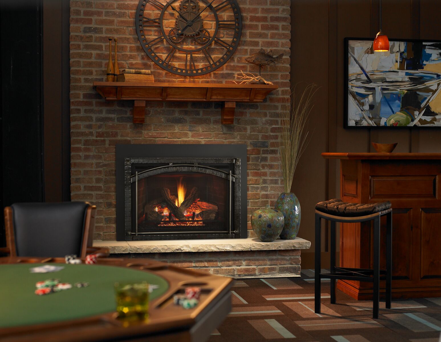 gas fireplace insert 35 inch