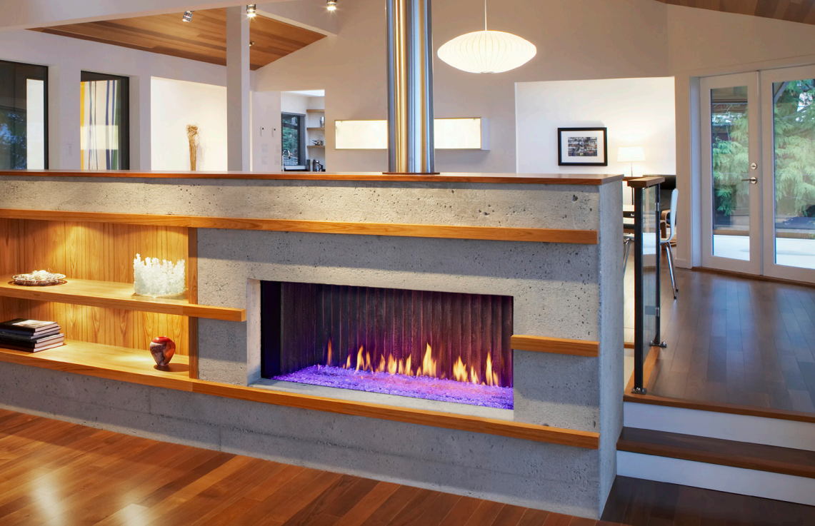 Modern Linear Gas Fireplace