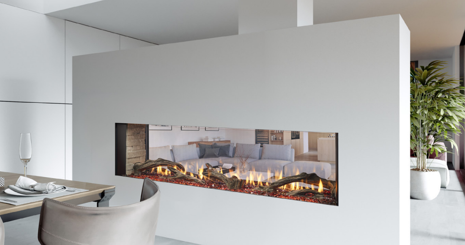 Gas Fireplace See Through Primo II