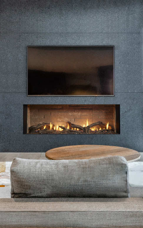 fireplace with tv wall