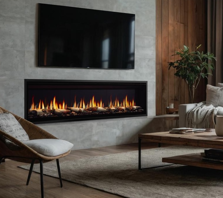Simplifire Allusion Edge 78 electric fireplace