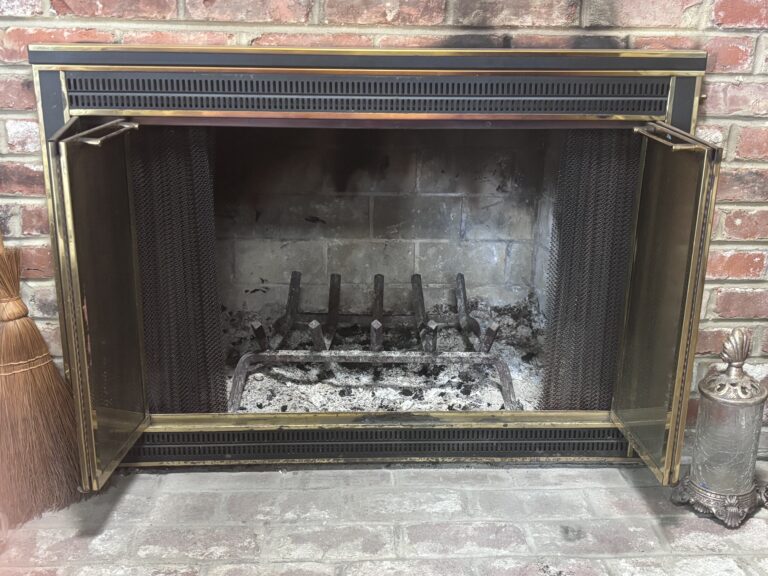 unused fireplace