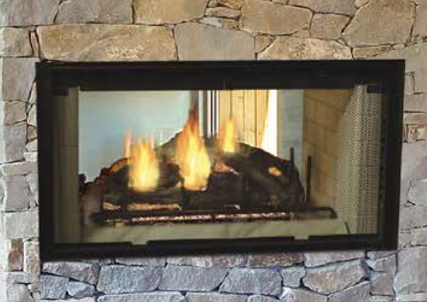 Majestic Designer Series 42 See-Through Fireplace wood see-through fireplace
