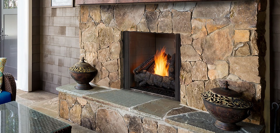 Outdoor Lifestyles Courtyard 36 gas outdoor fireplace