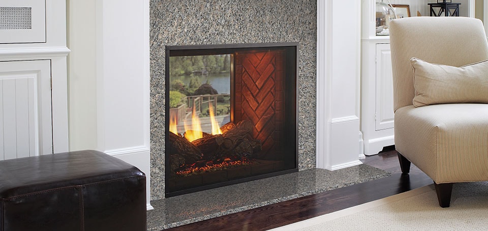 Hearth & Home Technologies Fortress 36 Indoor/Outdoor See-Through Fireplace gas indoor-outdoor fireplace