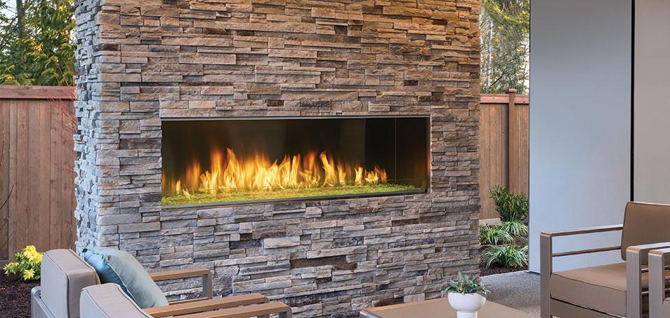 Outdoor Lifestyles Lanai 48 gas outdoor fireplace