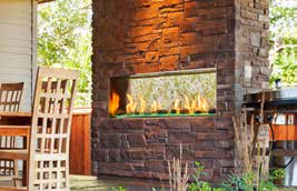 Hearth & Home Technologies Lanai 60 gas see-through fireplace