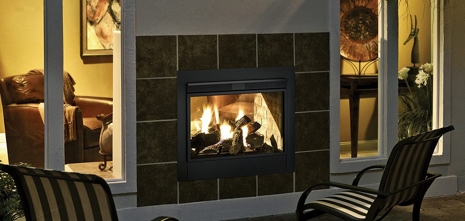 Hearth & Home Technologies Twilight Indoor/Outdoor See-Through Fireplace gas indoor-outdoor fireplace